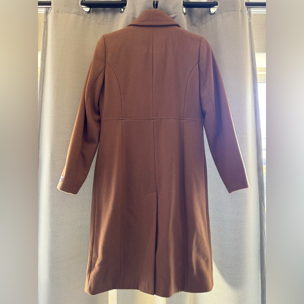 Women”s Brown wool trench coat - Picture 4 of 5